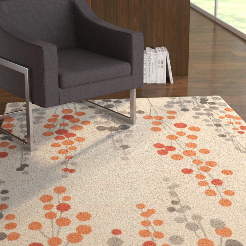 Latitude Run Chubbuck HandTufted Wool Beige/Orange Area Rug & Reviews